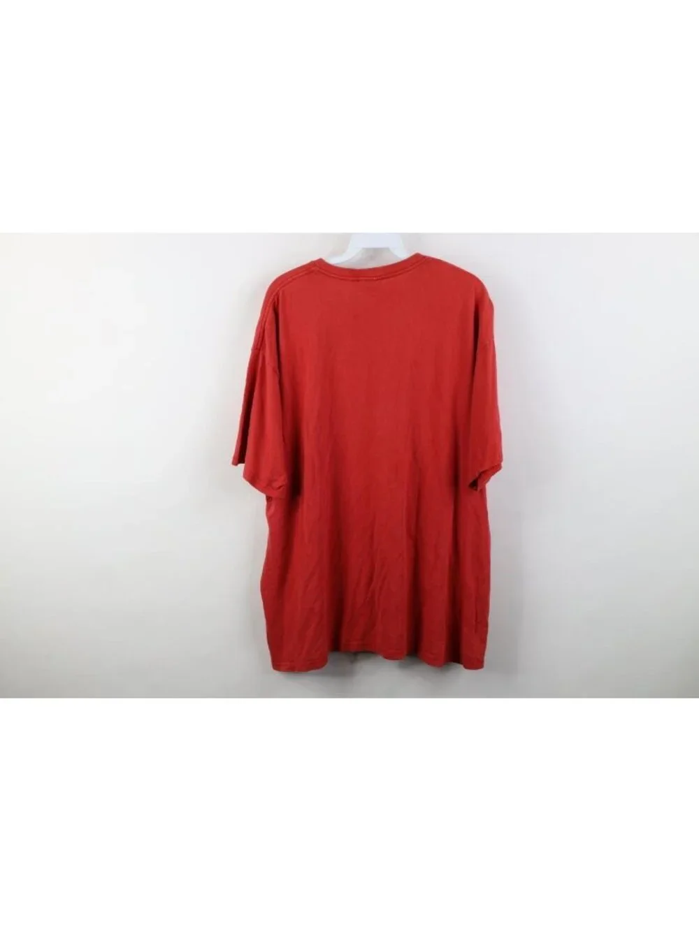 Vintage Y2K Nike Mens XL Distressed Travis Scott Mini Swoosh Cotton T-Shirt Red
